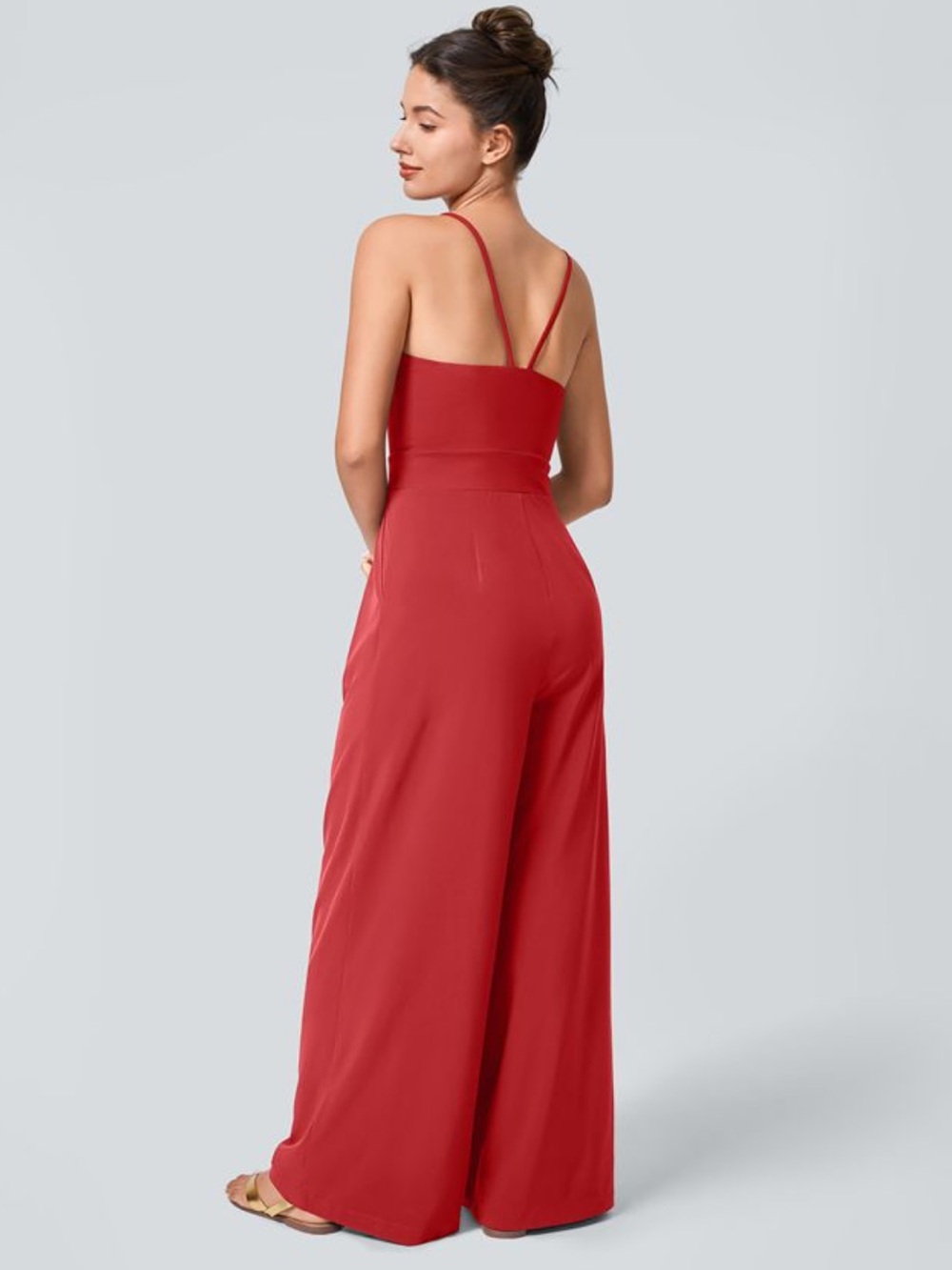 Halara Breezeful™ Wide Leg Resort Slip Jumpsuit Size medium tall NWT - Picture 2 of 8